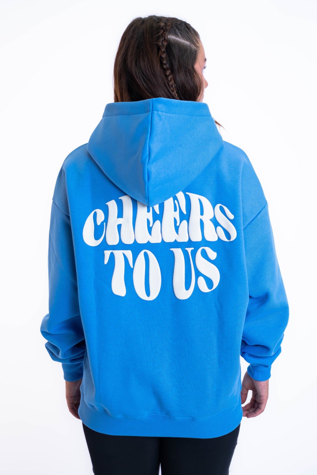 Oversize Hoodie „Cheers to us“ - Blau